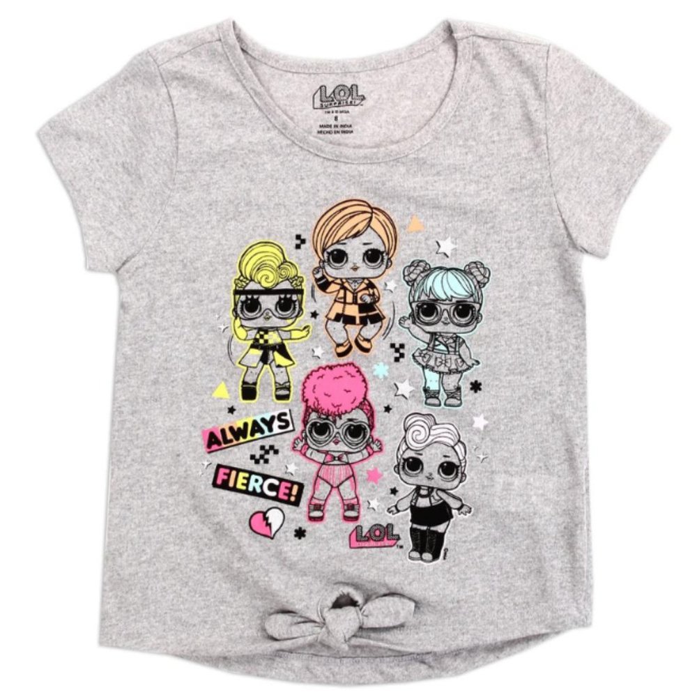 LOL Surprise Girls Short Sleeve T-Shirt | Let’s Be Friends Graphic Tee